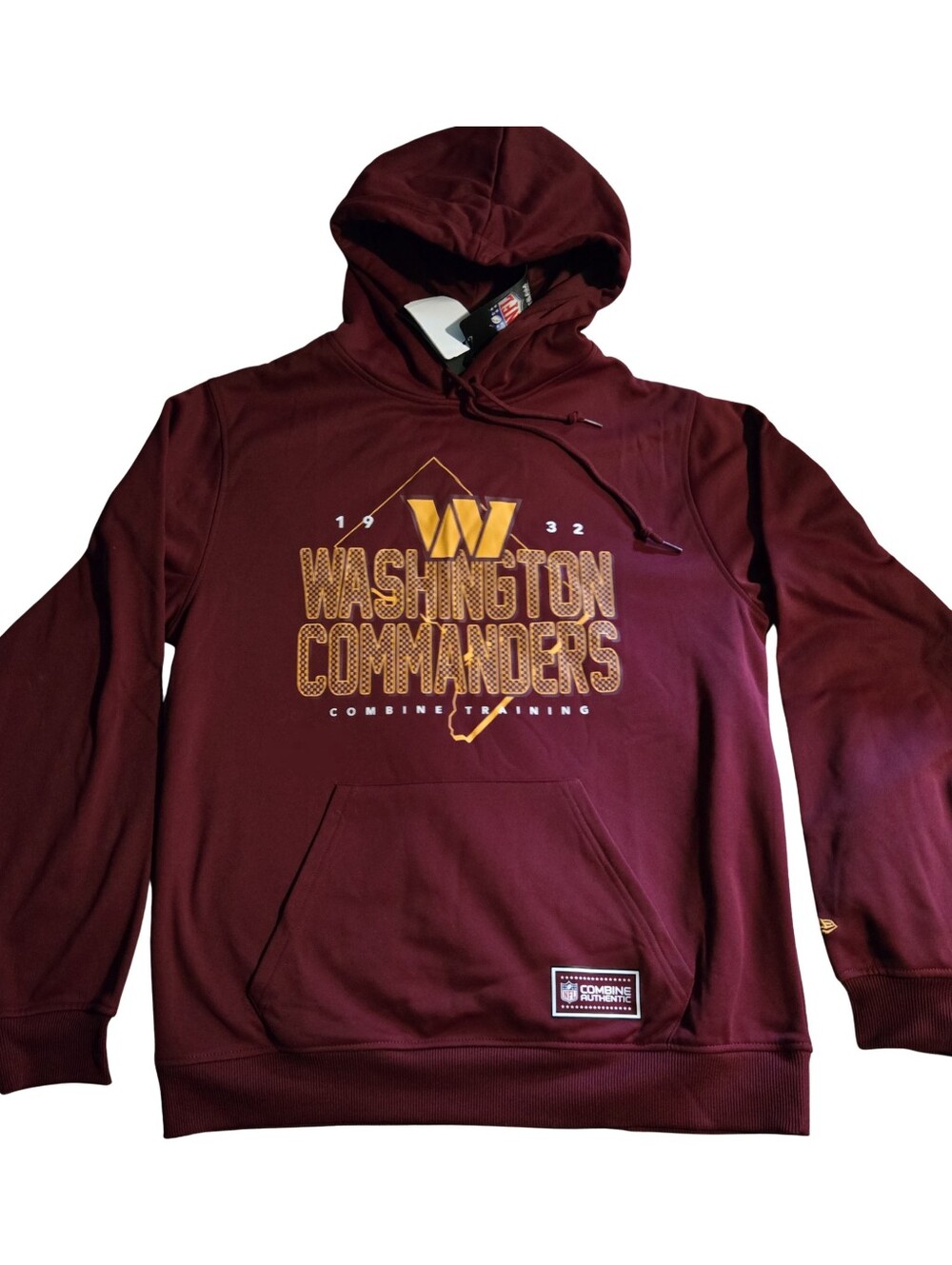 NFL WASHINGTON Commanders Hoodie Mens SIZE X Large New Era Combine Authentic